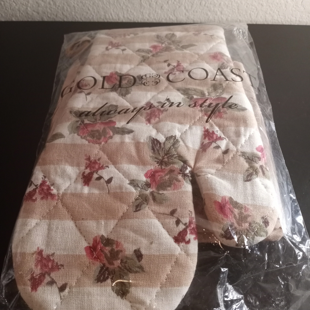 5pcs VTG Gold Coast Oven Mitten Set